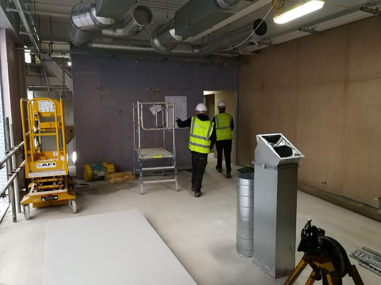 Mechanical services installation within a refurbished theatre space